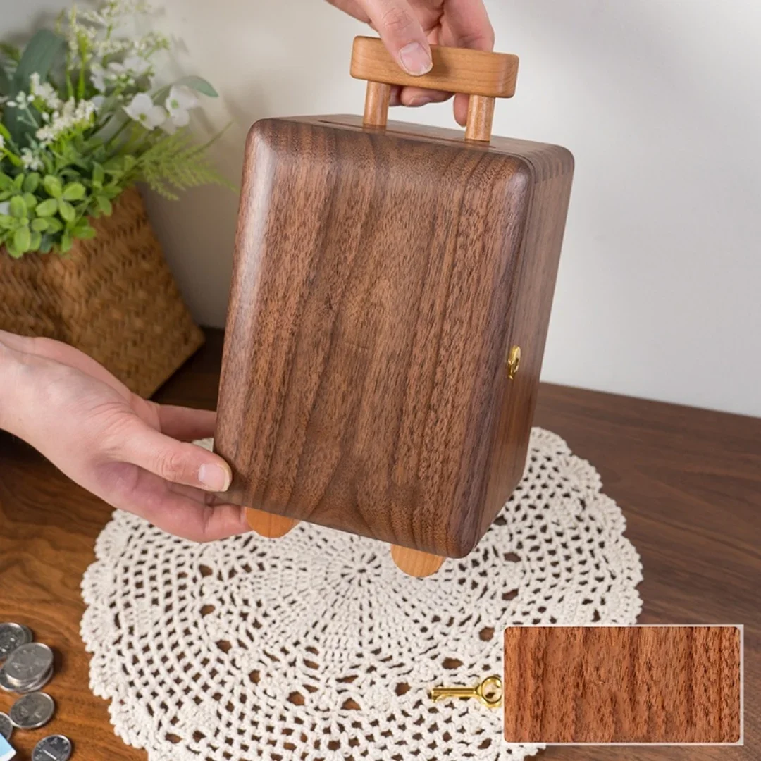 크리 에이 티브 저장 스토리지 검은 호두 변경 동전 종이 상자 돼지 저금통 귀여운 장식 고급 럭셔리 휴일 스토리지 선물