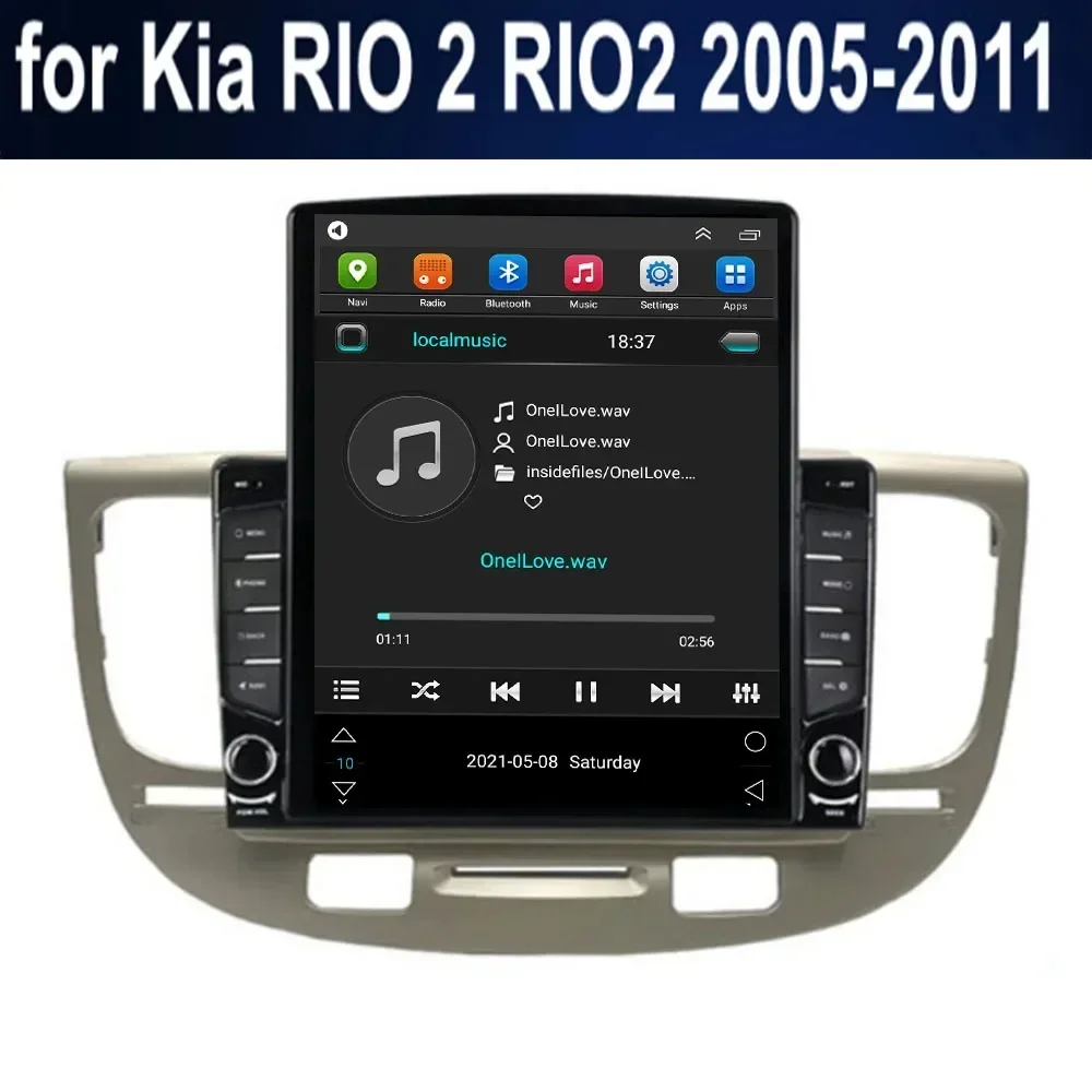 Per Tesla Style 2Din Android 13 autoradio per Kia RIO 2 RIO2 2005-2011 lettore Video multimediale GPS Stereo Carplay DSP RDS Camera