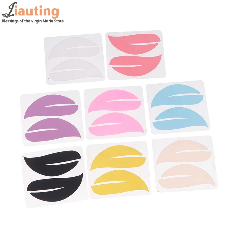 New Reusable 1Pair Eye Pads Silicone Stripe Lash Lift Eyelash Extension Hydrogel Patches Under Eye Gel Patch Makeup Tools