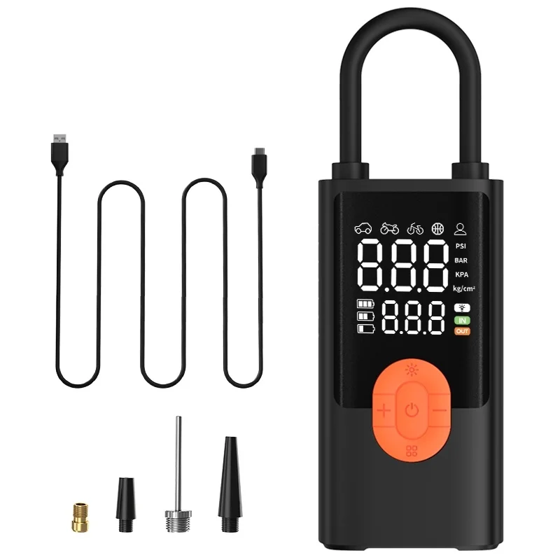 

Электрический насос для мячей 150PSI, портативный воздушный компрессор для накачивания шин автомобилей, велосипедов, баскетбольных мячей, аксессуары