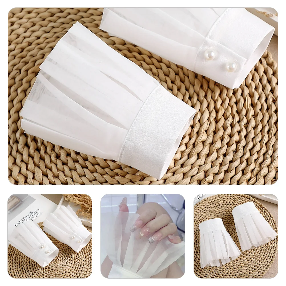 

Vampire Dress Sweet Decoration Detachable Fake Sleeve Cuffs Women Chiffon Lace Wrist