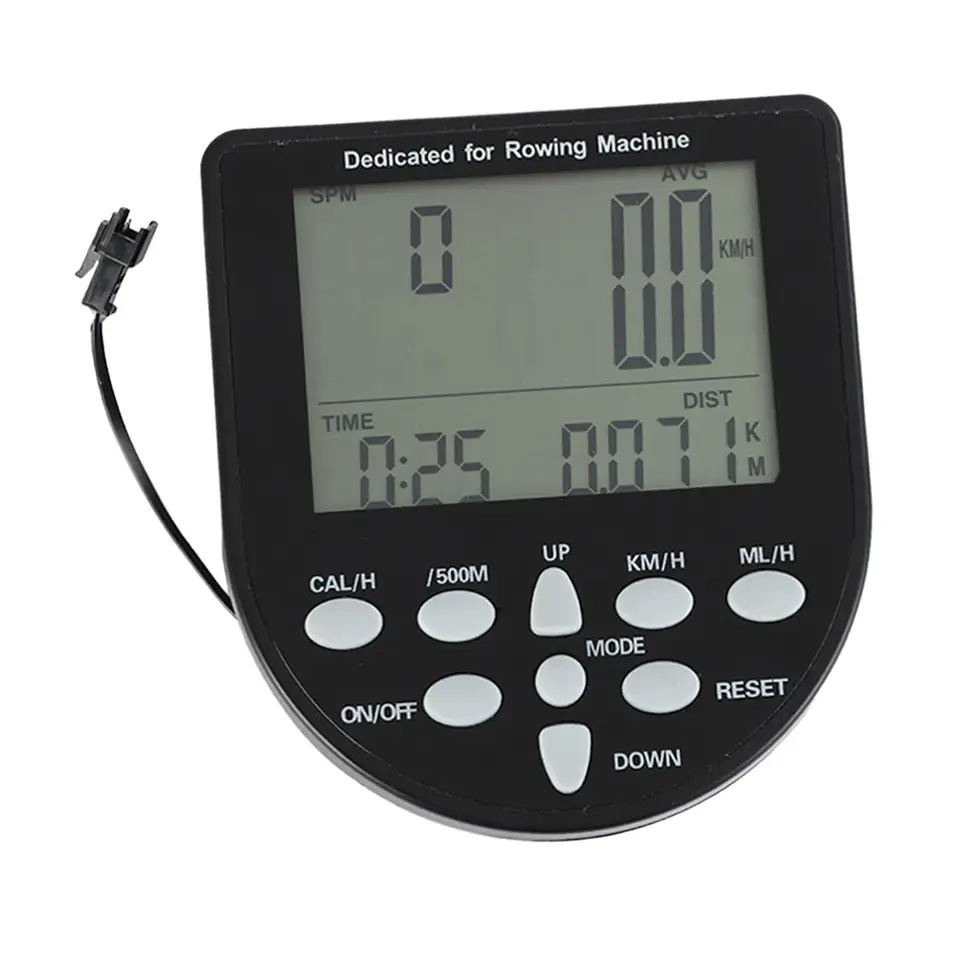 Monitor Digital Para Máquina De Remo Con Sensor Magnético: Mide Tiempo, Distancia, Calorías, Ritmo De Remada Y Frecuencia Cardíaca
