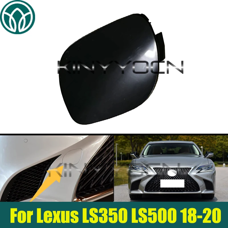 

Unpainted Car Front Bumper Tow Hook Cover Cap For Lexus LS350 LS500 2018 2019 2020