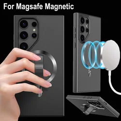 Grippopso Magnetic For Samsung Galaxy S24 Ultra Case S24+ Car Phone Holder Cover 3 in 1 Shockproof Protective Covers with Grip