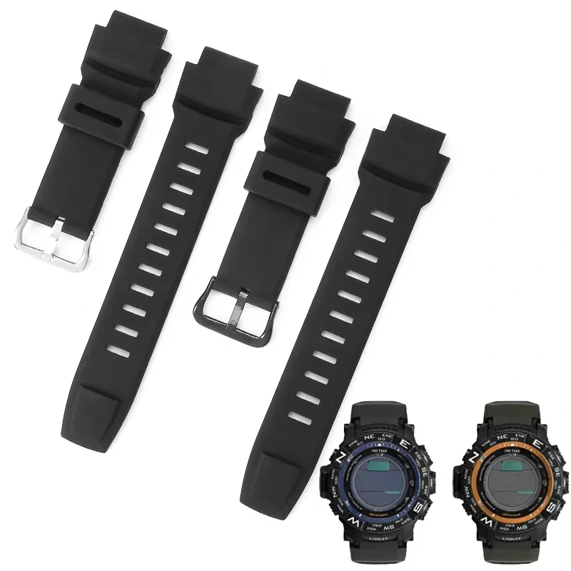 For Casio PROTREK PRW-3500/5100//5000/2000/2500 PRG-200/260/270/500/250/550 Watch Strap Resin Bracelet Cap waterproof Wristband