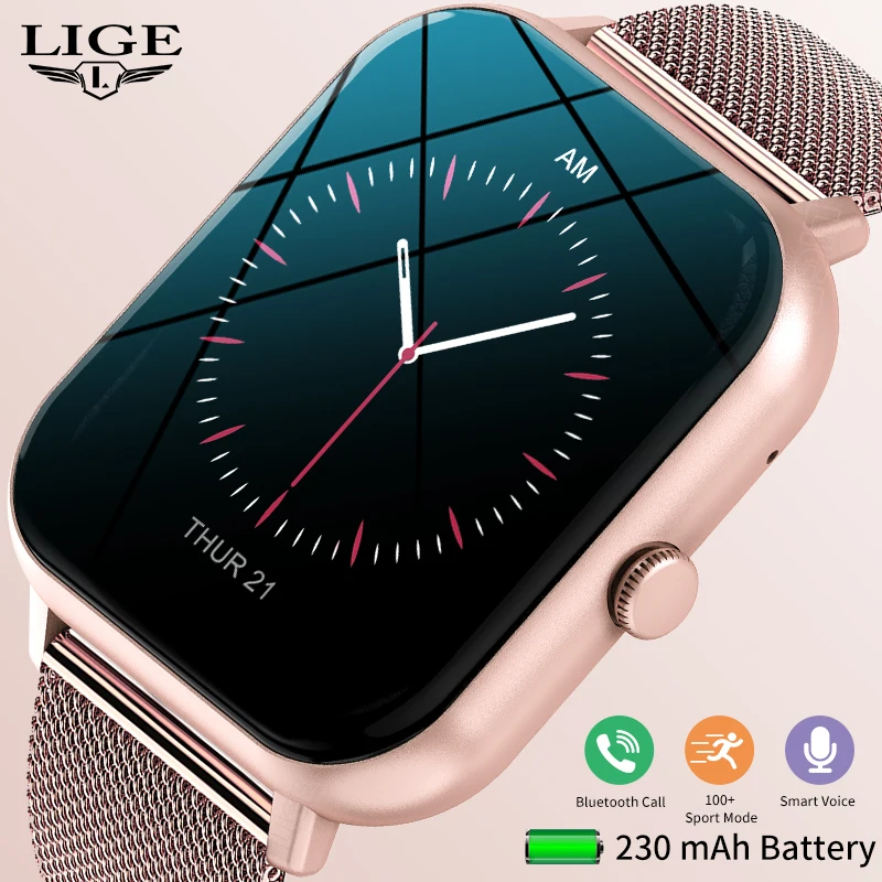 

LIGE 2025 Bluetooth Calling Smart Watch For Men Women Full Touch Screen Sports Fitness Watch Man Smart Watches Women Smartwatch