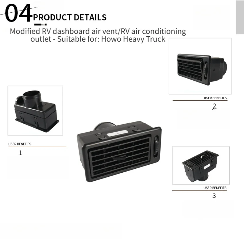 Air Conditioning Vent Replacement Car AC Ventilation Outlet ABS Plastic Construction Precise Cutout Dimensions