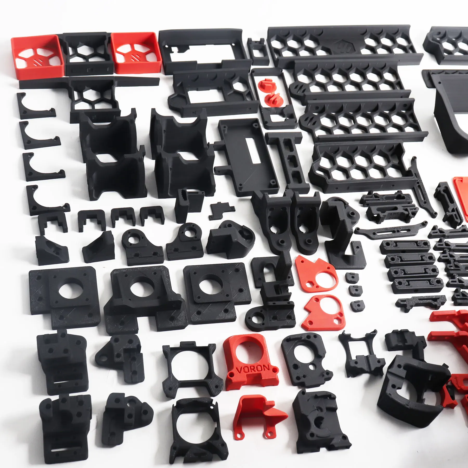 Blurolls Voron Trident 3D Printer Printed Parts Full Kit Esun ABS+ Filament Red Black Voron1.9 Printed Kit Infill 40% - view 3
