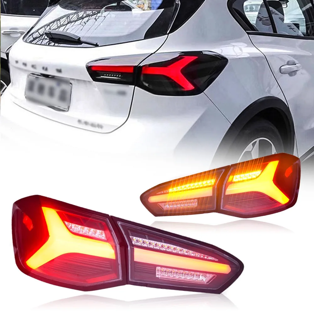 Car Tail Lights For Ford Focus Hatchback 2019-2021 LED Car Tail Lamps Daytime Running Lights Car Accessories