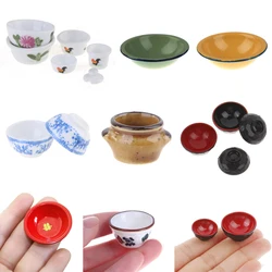 1:12 Dollhouse Miniature Old Style Retro Soup Basin Food Fruit Bowl, Dishes Plate, Bowl Kitchen Tableware Dollhouse Accessories