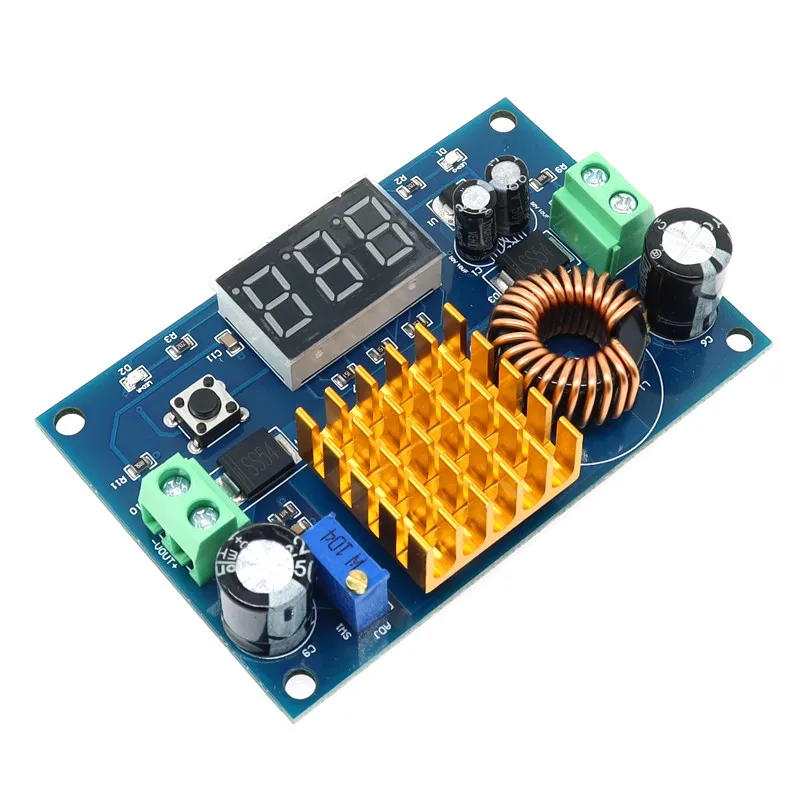 DC-DC Step Up Module DC 3V-35V to DC 5V-45V Boost Module Digital Voltmeter Boost Converter Board 5A Power Adjustable XH-M411