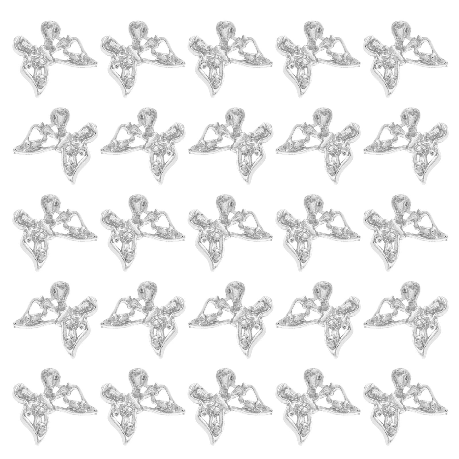 

30Pcs Butterfly Nail Jewels Silver Hollow 3D Bow Metal Nail Decorations Rhinestones for DIY and Salon Manicure Designs