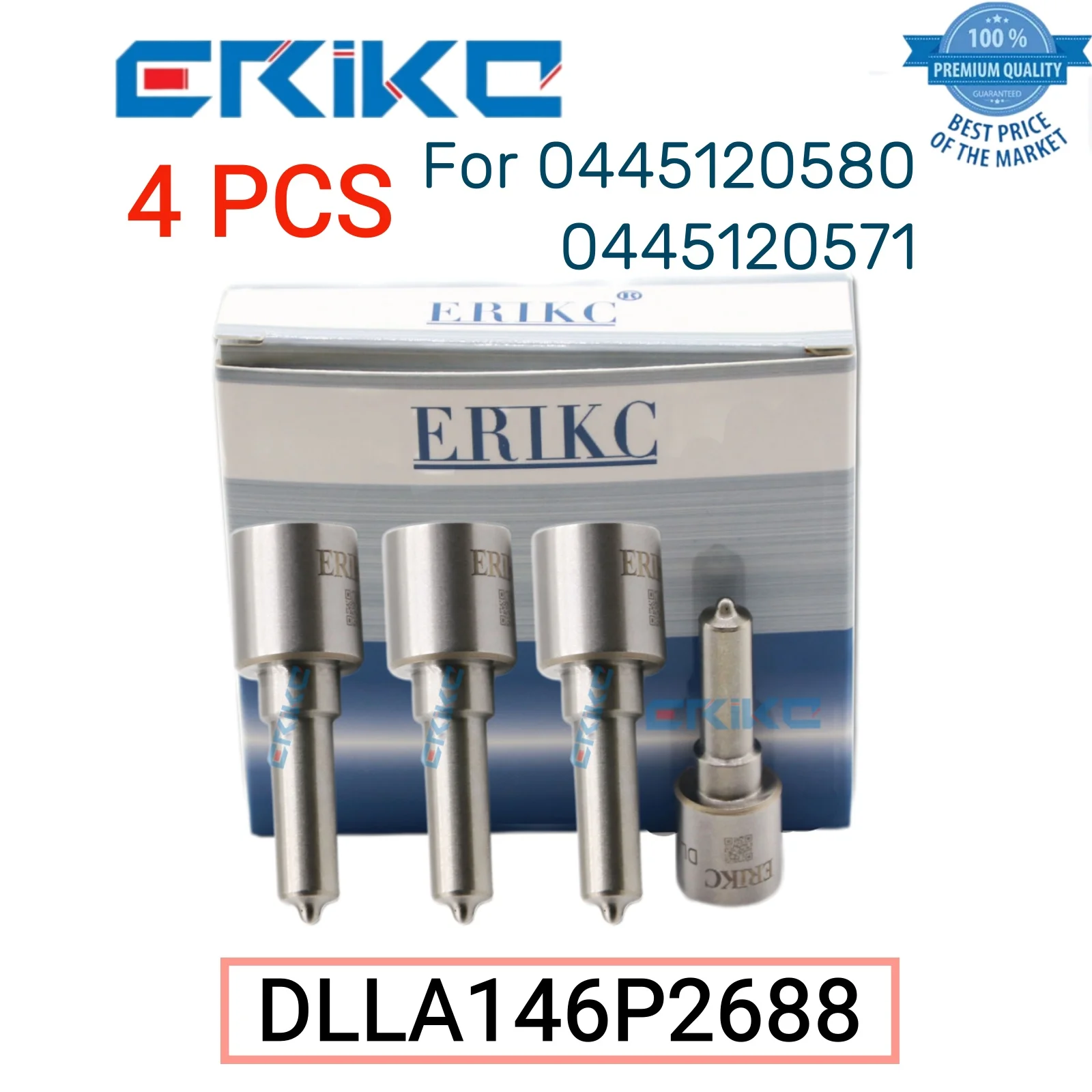 4 PCS DLLA146P2688 Car Parts Injector Nozzle 0 433 172 688 DLLA 146 P 2688 Spray Nozzle DLLA 146P2688 for 0445120580 571