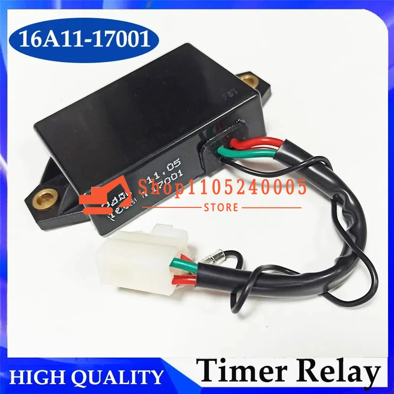 24V 16A11-17001 MM409675 Excavator Timer Relay Switch 16A1117001 for E307 E312 K4D S4L