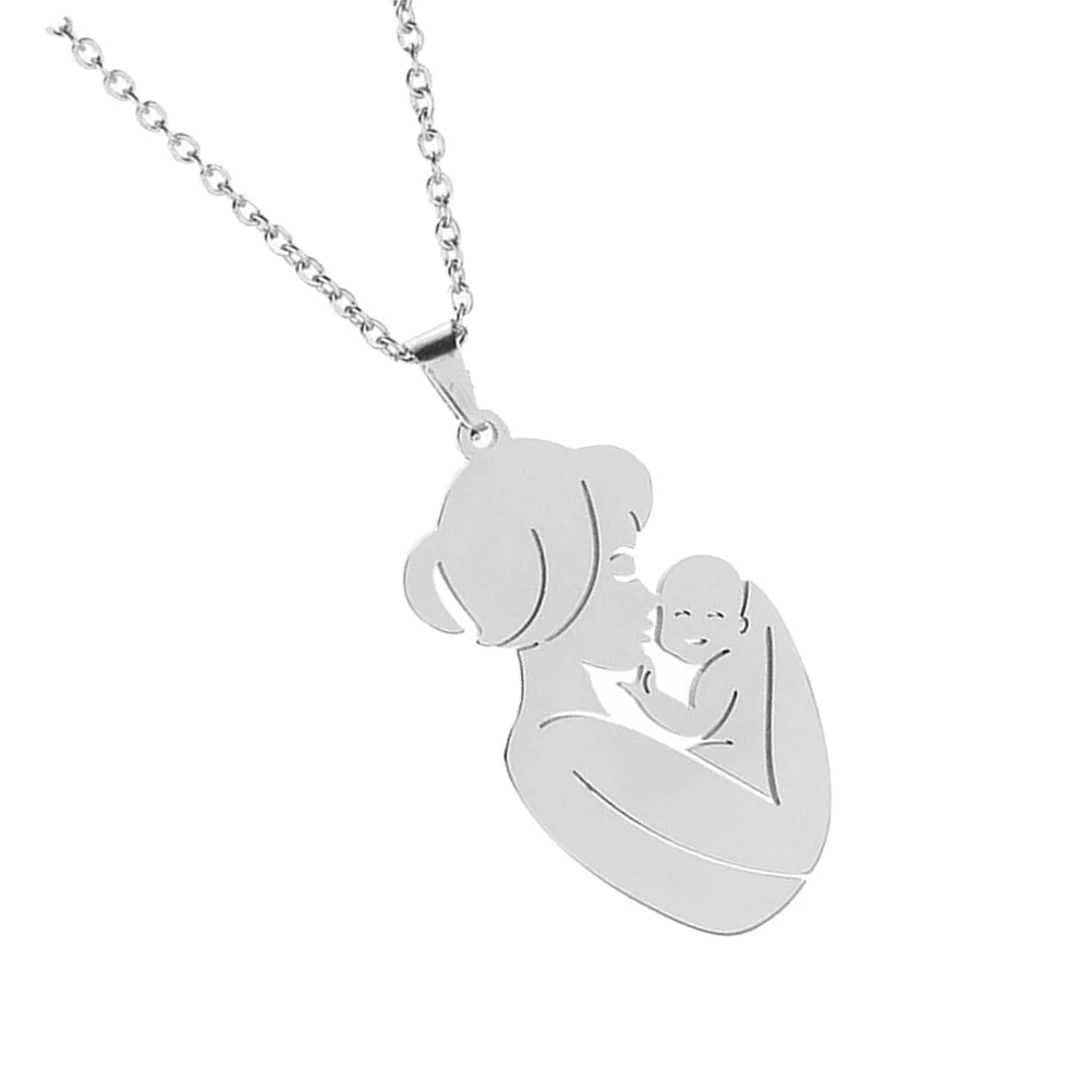 

Neck Chain Women Necklace Mother Jewelry Mom Stainless Steel Decor Dress Miss Necklaces