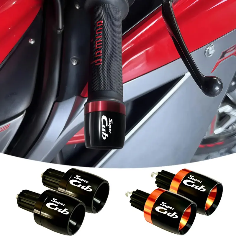 لهوندا سوبر شبل C70 90 110 C125 دراجة نارية مقود غطاء نهاية المقابس المقود القبضات ينتهي غطاء مقبض معدني التوصيل #1