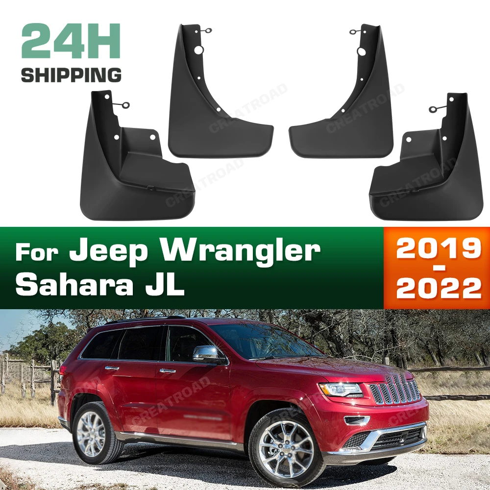 

For Jeep Wrangler Sahara JL 2019 2020 2021 2022 Fender Mudflaps Splash Guards Mudguards Mud Flaps car Accessories
