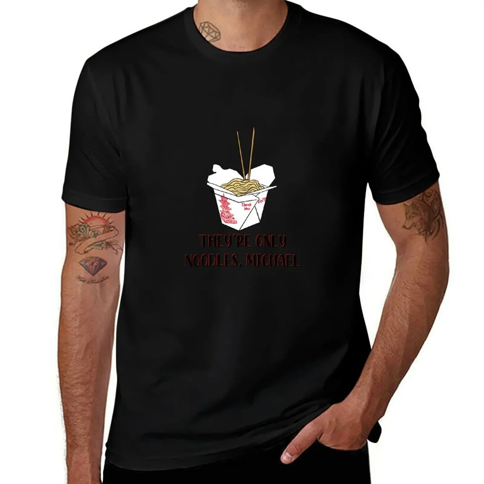 They’re Only Noodles Michael T-Shirt Aesthetic clothing anime tshirt oversizeds tee shirts for men