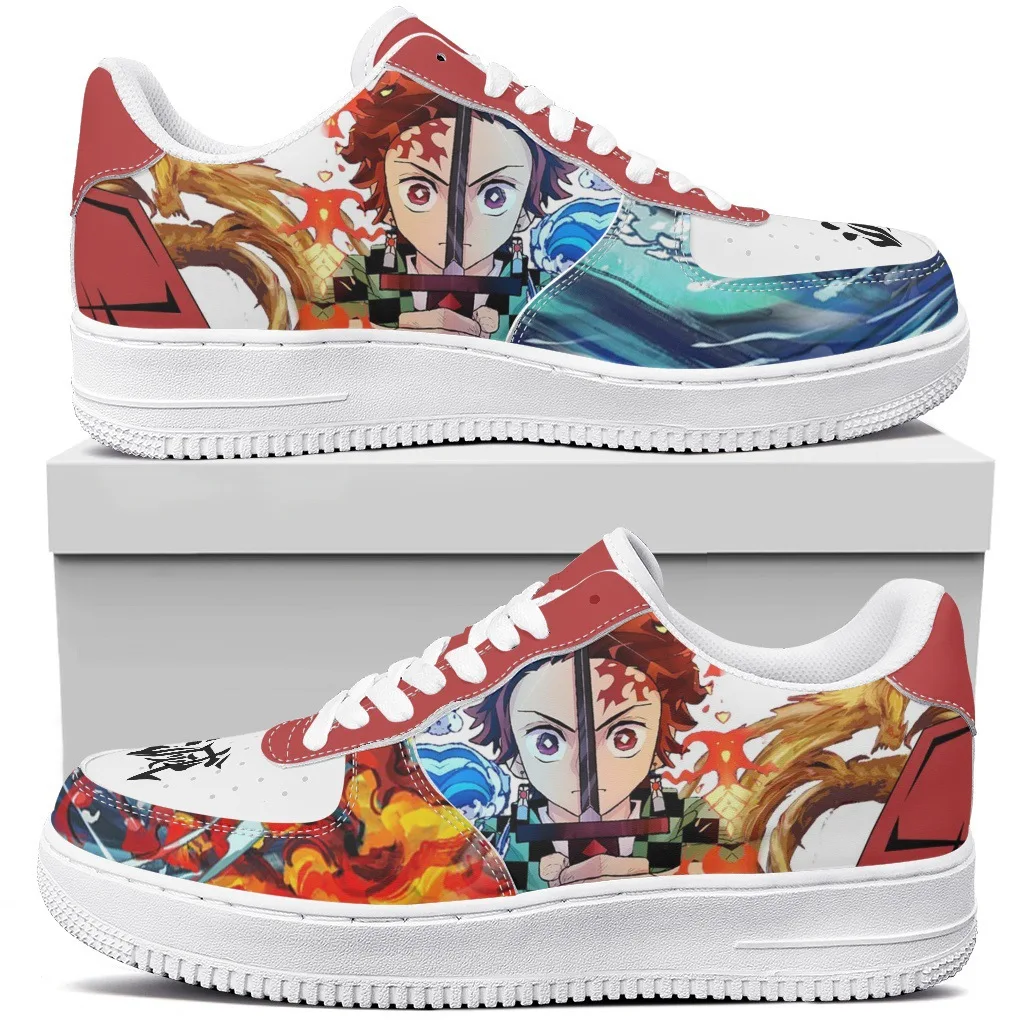 Scarpe Anime da uomo Kamado Tanjirou Nezuko Demon Sneakers scarpe sportive basse per la personalizzazione alla moda sandalias cosplay