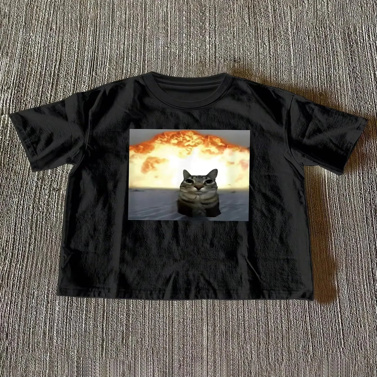 IslaSuriya Men's Summer Casual Cat Print Standard Size T-Shirt gift for men, everyday wear tee