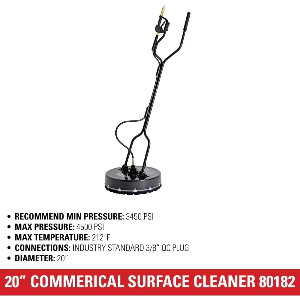 مرفق منظف الأسطح العالمي 20 من سيمبسون 80182 لغسالات ضغط المياه الساخنة والباردة مع توصيل سريع 3/8 بوصة