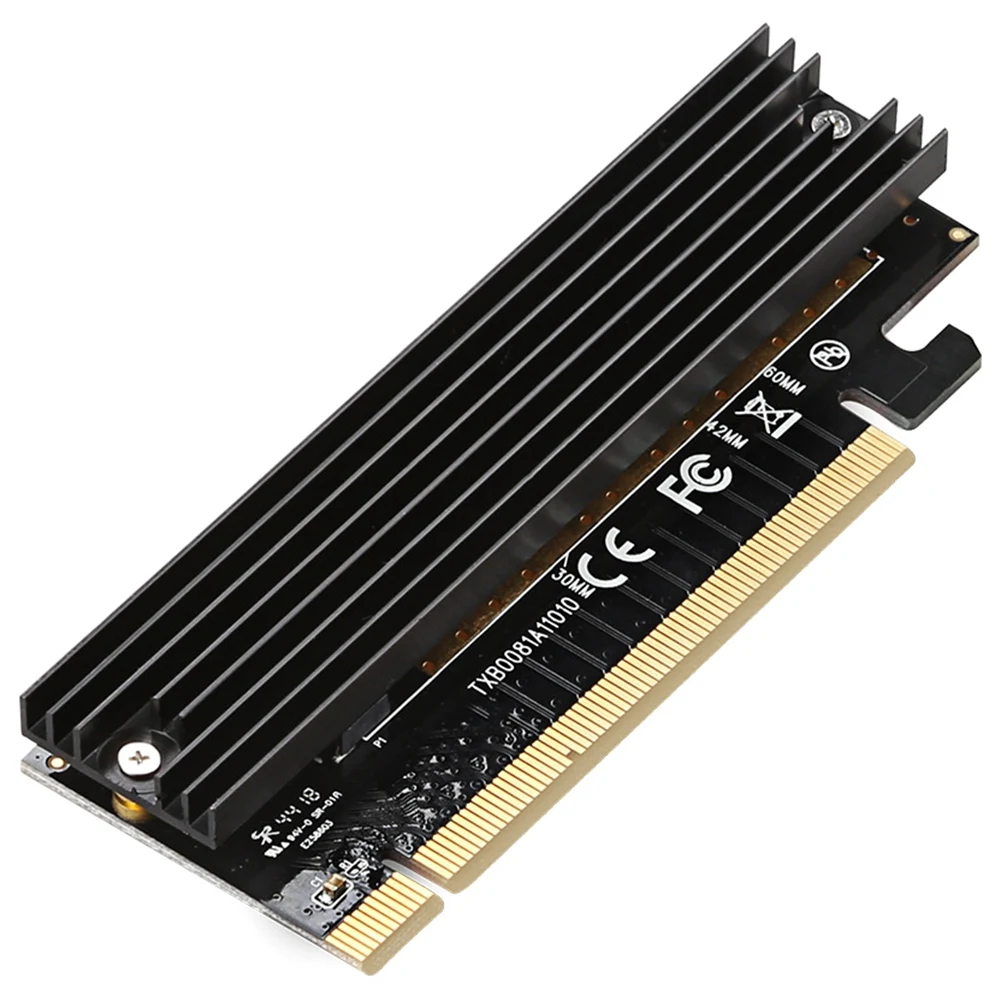 Tarjeta adaptadora M.2 con disipador de calor PCIE3.0, tarjeta de expansión de alta velocidad para ordenador, adaptador NVME de unidad de estado sólido X16