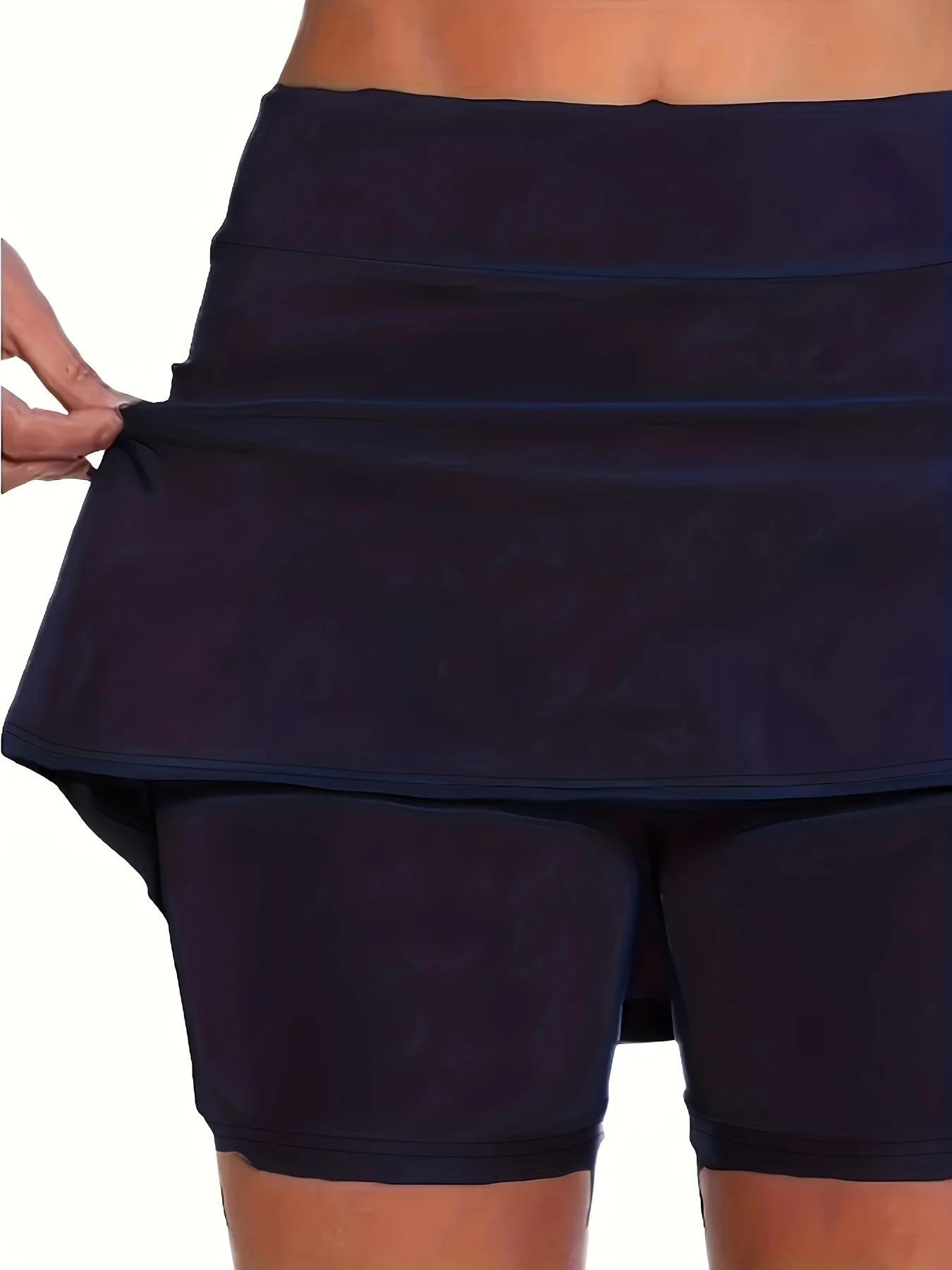Plus Size 1XL-5XL Women Fashion Skirts Shorts Women's Plus Solid Color Medium Stretch Sports Golf Skorts with Pockets image 6
