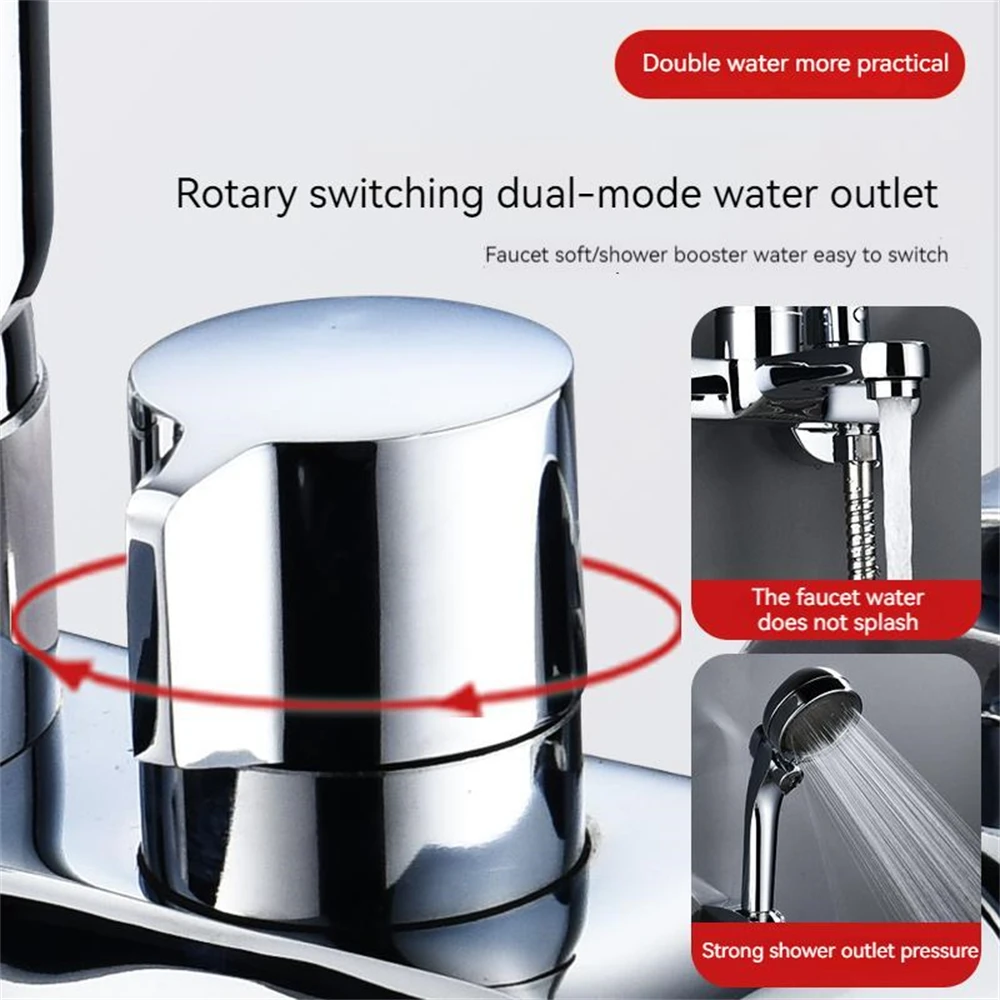 Bathroom Triple Shower Faucet Hot and Cold Water Faucet Mixer Valve Bathtub Water Heater Bath Shower Set Bathroom Accessories