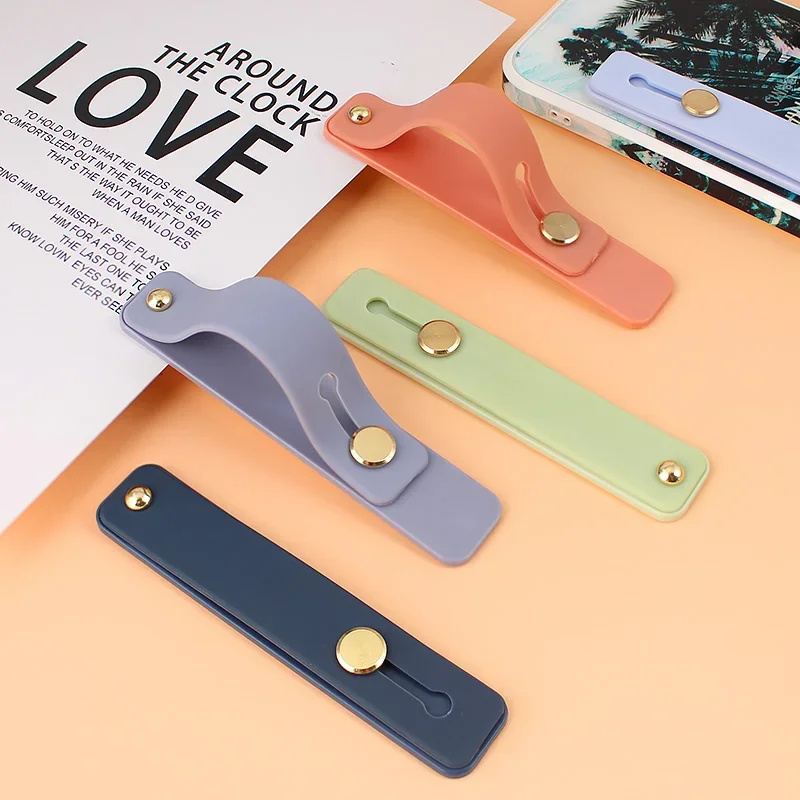 

Universal Wrist Band Phone Holder For iPhone Finger Grip Mobile Phone Stand for samsung xiaomi Push back sticked Socket bracket