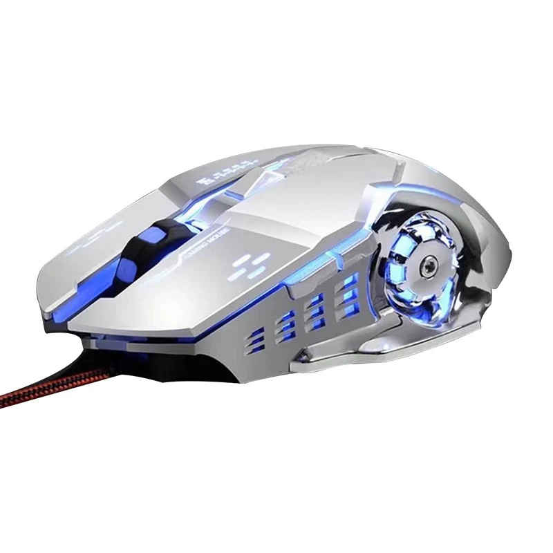 Kadaen K20 Wired Gaming Mouse Four-Speed Adjustable PDI Up to 2400 Rainbow Breathing Backlight Ambient Microswitch