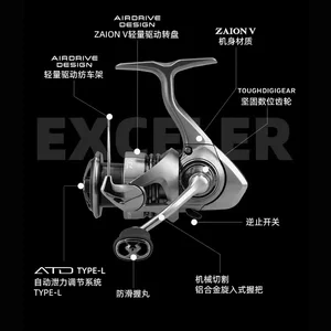 Excello-Deepwork Small Wheel Spinning, Metall Cup-Linie, Straße Yalun Reservoir, Seefischerei Roda Reel, Novo, Dawa 23 8 Hauptverkäufe Dawa Reel - №6