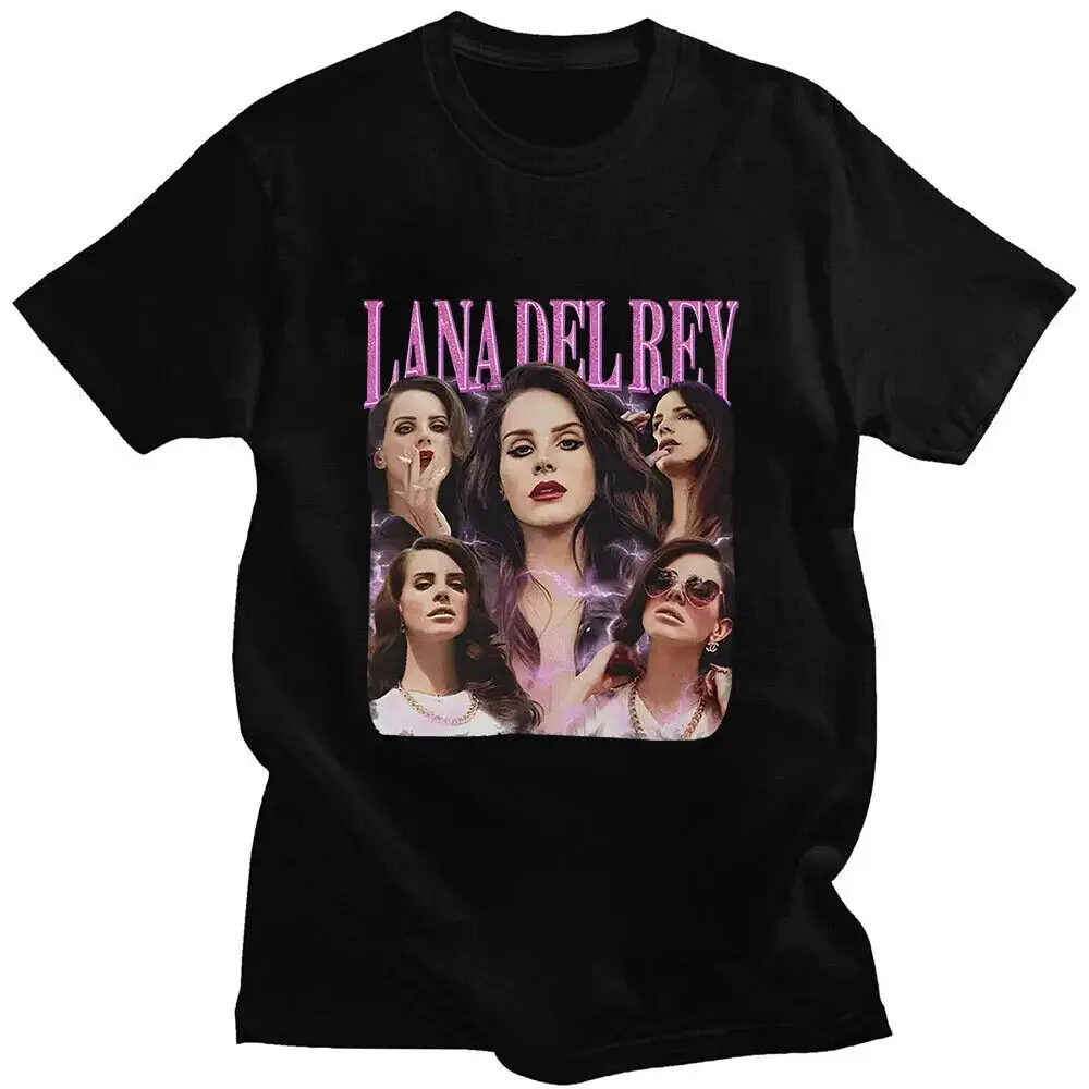 Singer Lana DelRey T-shirt Vintage Casual T Shirts 100% Cotton Female/Male Cloth