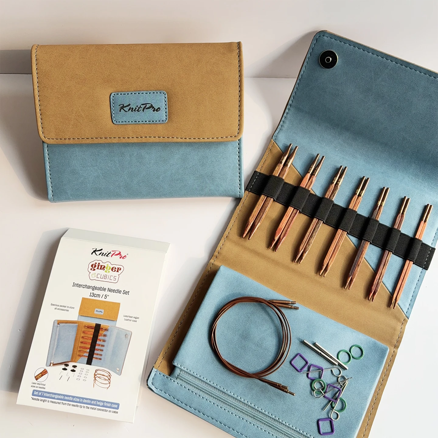 

Knitpro Ginger CUBICS Interchangeable Needle Sets - 13cm (5”)