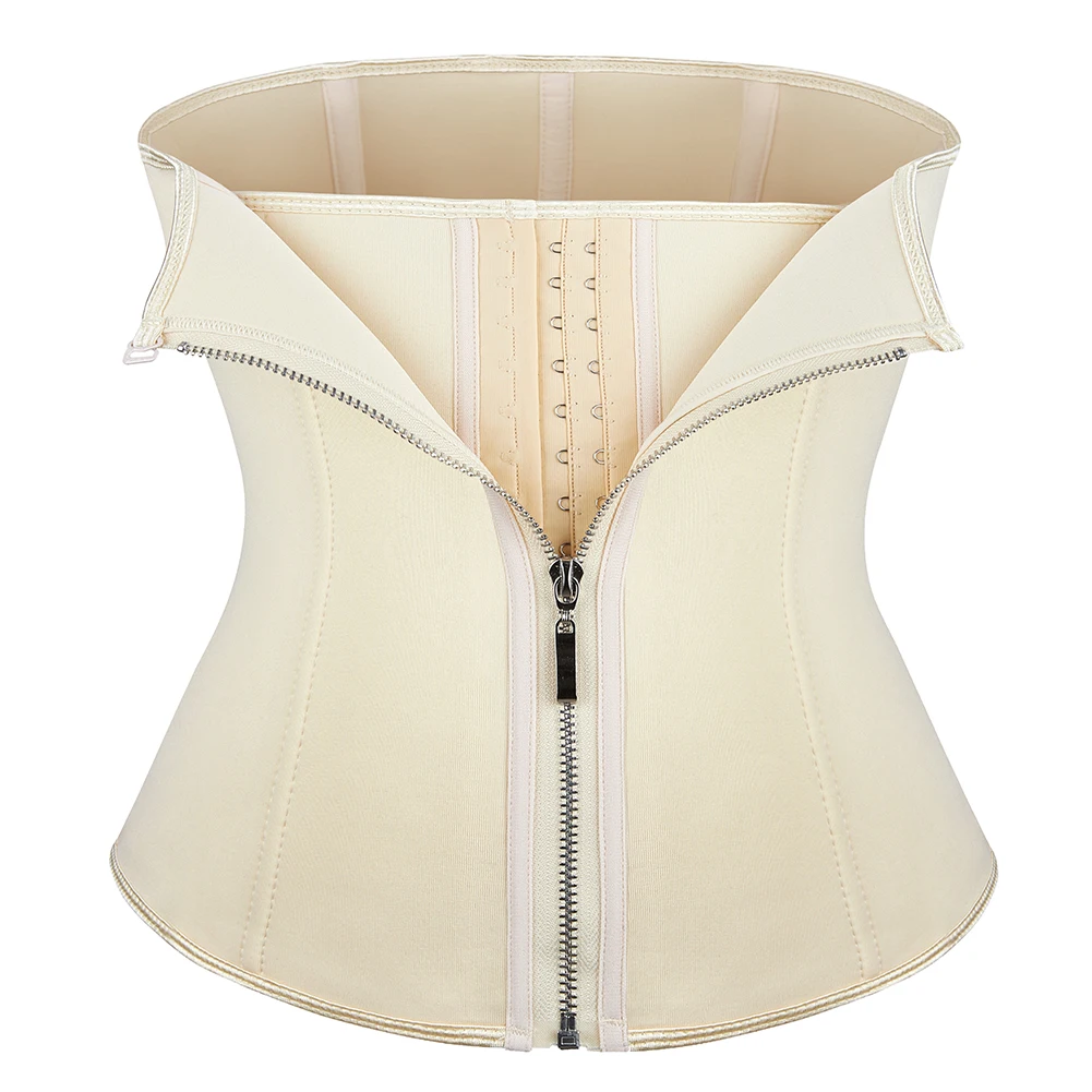 Women Waist Trainer Corset Sauna Sweat Slimmer Tummy Control Belt Shaper Zipper Shapewear