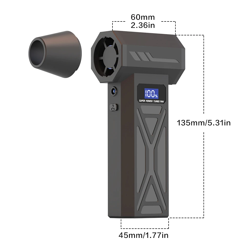 P70 Blower 990000RPM Turbo Jet Fan 4 Gears Speed Adjustable Electric Air Duster Type-C Charging Powerful Air Blower Clean Tool
