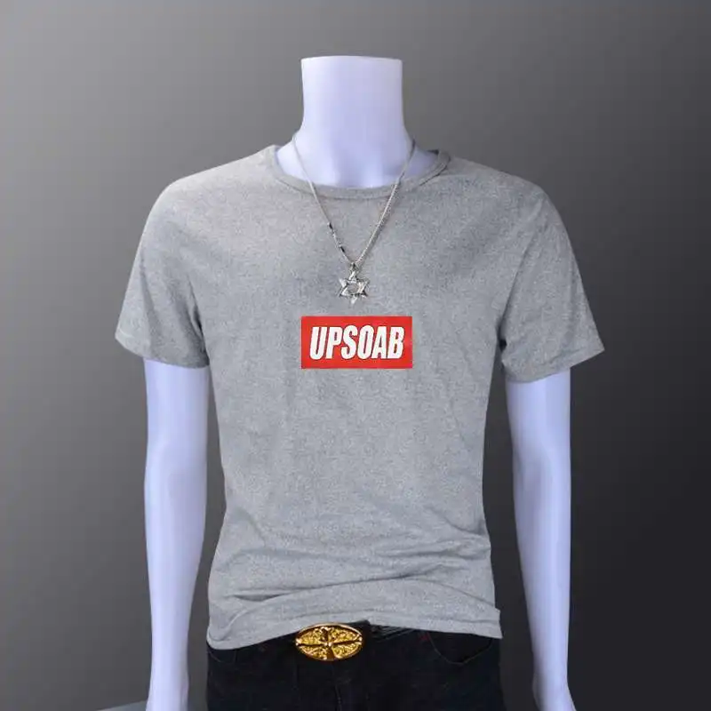 Été ort Sve T-shirt homme tendance f Sve homme décontracté confortable fibre de polyester couleur pure Dr