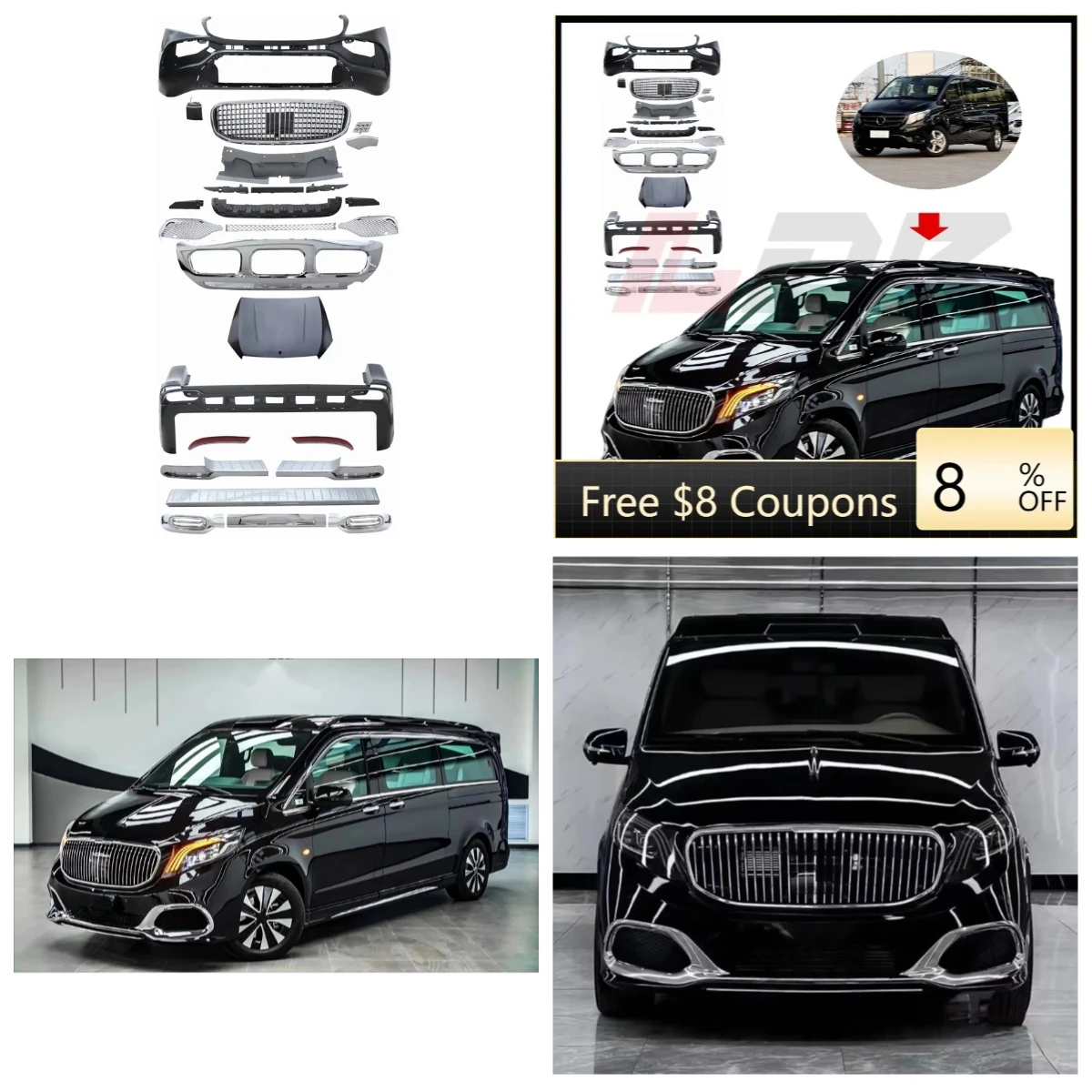 

Stlf 2026 New Design For VITO V-class W447: 2023 GLS Style Bodykit & Premium LED Headlights | V220d V300 Models