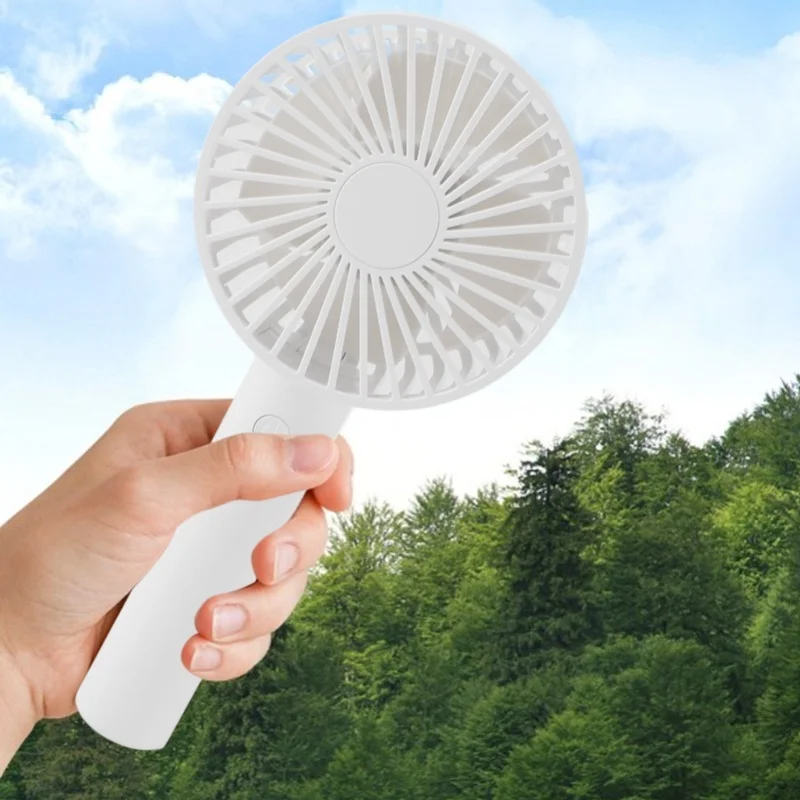 USB Handheld Fan 90° Automatic Rotate Portable Mini Hand Fan Rechargeable Personal Fan With Rotating Base For Office Home