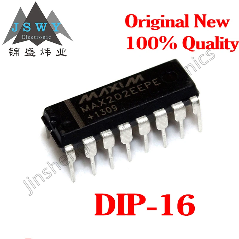 

(1/5pcs) MAX202EEPE MAX202 202EEPE DIP-16 RS-232 transceiver chip New stock Original spot 100% Fast delivery