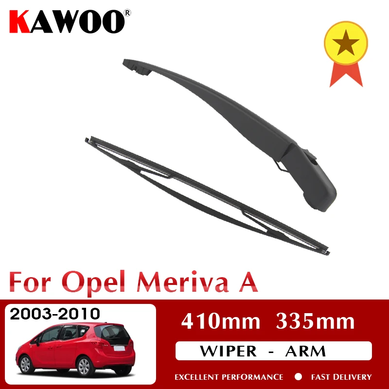 KAWOO Car Rear Wiper Blades Back Window Wipers Arm For Opel Meriva A Hatchback (2003-2010) 410 mm Auto Windscreen Blade