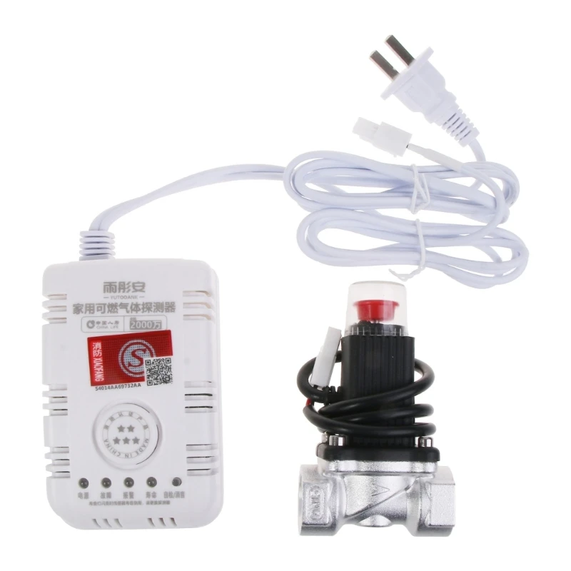 Gas Detectors Alarm Fast Response Household LPG/Natural/Coal Gas Combustible Gas Leak Monitor for Valve Cut Off / Soleno