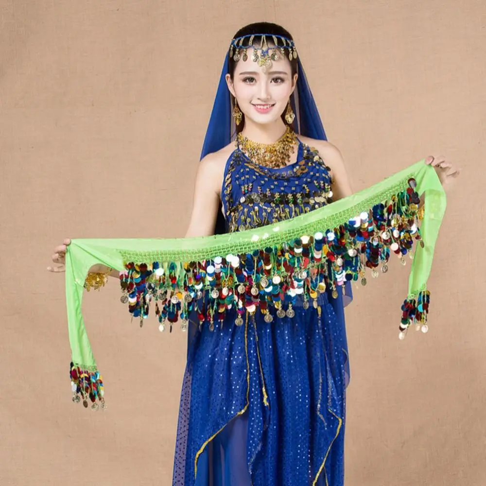 

Indian Dance Belly Dance Accessories Sequins Belly Dancing Belt For Women Belly Dance Costumes Belly Dance Belt Chain Hip Scarf