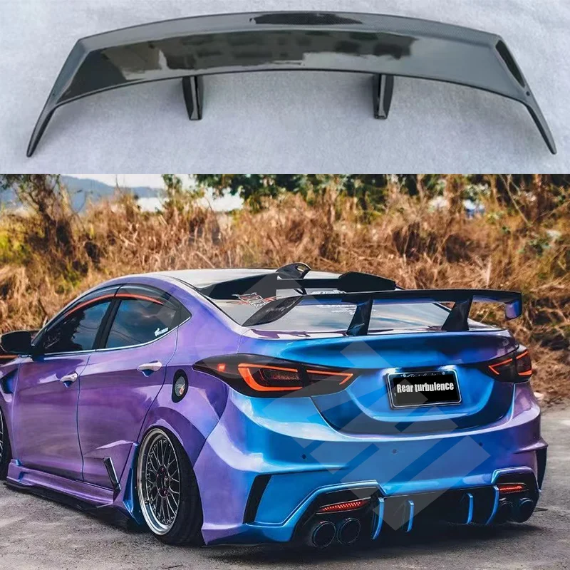 

Подходит для Modern Elantra 2012-2019, материал ABS, ярко-черный и внешний вид из углеродного волокна, задний спойлер в стиле GT
