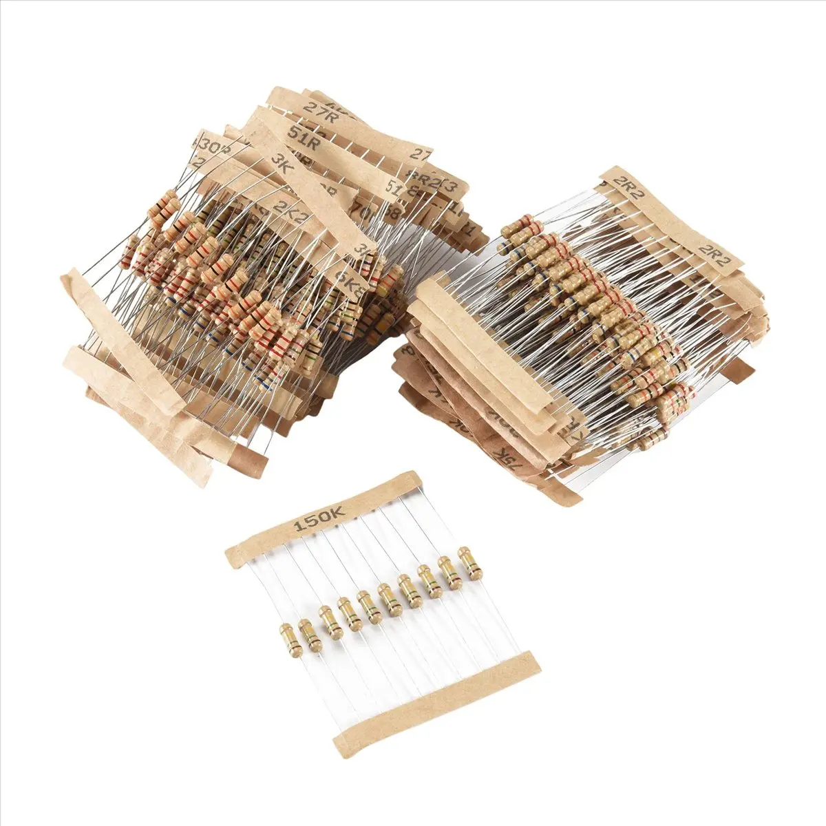 A14M 500pcs 50 Values 1/2W 0.5W 5% Carbon Film Resistors Assorted Kit Set