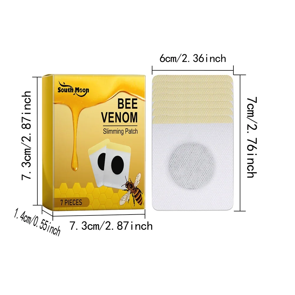 7 Pcs Bee Venom Slimming Patch Bee Venom Patches Weight Loss Slimming Plasters for Women & Men for Body Shaping