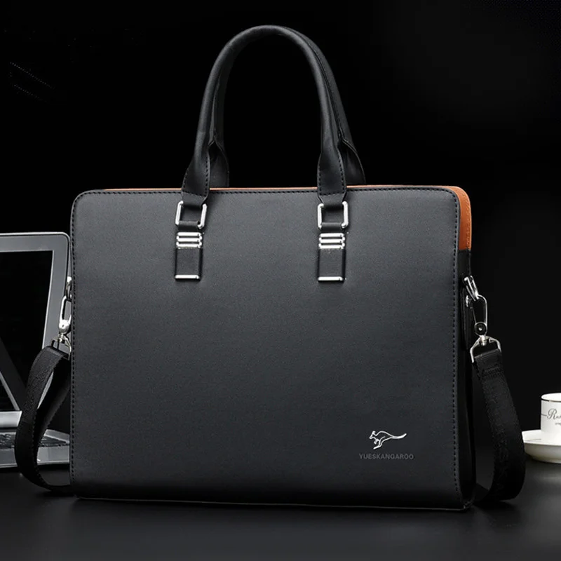 Business Horizontal Men Briefcases Bag High Capacity Laptop Handbag Office Male Shoulder Messenger Bag Luxury Tote Bag