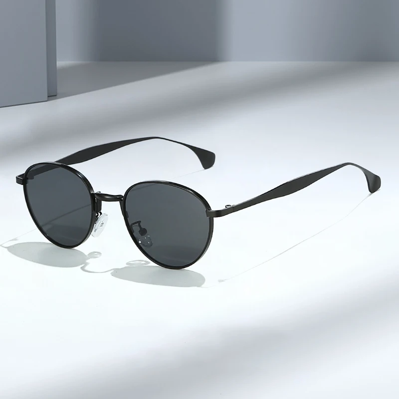 2 قطع جديد جولة إطار صغير النظارات الشمسية المعدنية فاسق نمط الأوروبية والأمريكية نظارات شمسية أزياء العلامة التجارية مصمم النساء النظارات #6