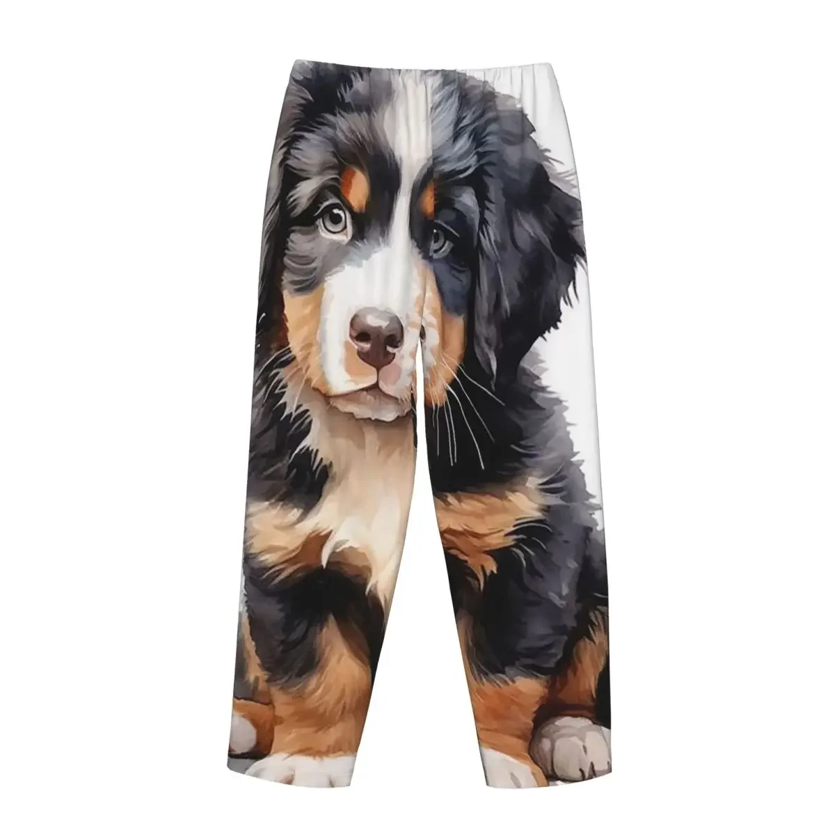 Custom Bernese Mountain Dog Animal Women Pajama Pants Lounge Sleep Sleepwear Bottoms with Pockets - view 2