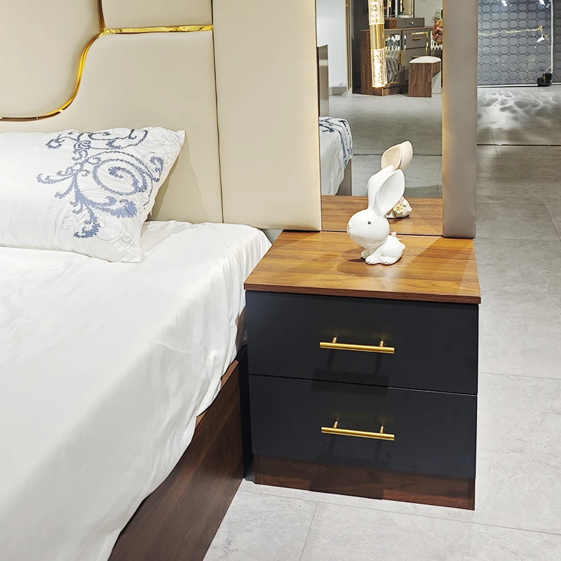 Turkish style wooden MDF double bed luxury wooden frame