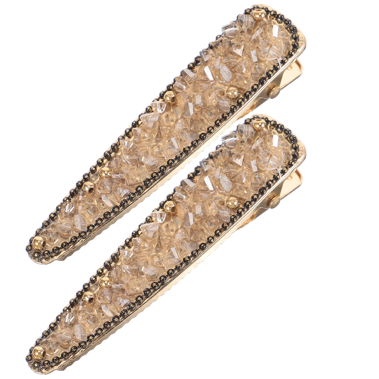 

2Pcs Rhinestone Hair Clips Women Bridal Accessories Sparkling Unique Design for Wedding Party Durable Hairpins